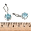 925 Sterling Silver Micro Pave Cubic Zirconia Hoop Earrings EJEW-B147-01A-03-5