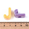 UV Plating Opaque Acrylic European Beads OACR-M027-03J-4