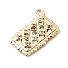 Brass Micro Pave Cubic Zirconia Charms LS-KK-P337-03E-G-3