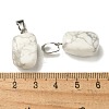 Natural Howlite Pendants G-Z067-03P-08-3