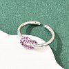 Brass Micro Pave Cubic Zirconia Finger Rings RJEW-C153-01P-03-2