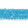 Transparent Electroplate Glass Beads Strands GLAA-F029-3mm-D19-1