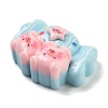 Pig Theme Opaque Resin Cabochons CRES-U002-02G-2