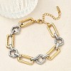 304 Stainless Steel Link Chain Bracelets for Women BJEW-A169-01GP-1