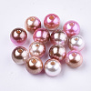 Rainbow ABS Plastic Imitation Pearl Beads OACR-Q174-6mm-10-1