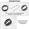 1Pc Porcelain Grooved Finger Ring Settings FIND-UN0001-72-5