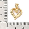 Rack Plating Brass Micro Pave Cubic Zirconia Pendants KK-K377-45G-3