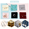 HOBBIESAY 12pcs 6 colors Square Velvet Jewelry Bags TP-HY0001-01-6