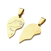 201 Stainless Steel Split Pendants STAS-F368-07G-2