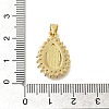 Rack Plating Brass with Cubic Zirconia Pendants KK-Z086-33G-05-3