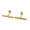 Ion Plating(IP) 304 Stainless Steel Stud Earrings EJEW-Z034-04E-G-1