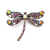 Retro Insect Alloy Colorful Rhinestone Brooches JEWB-I034-31AS-1