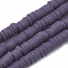 Flat Round Handmade Polymer Clay Bead Spacers LS-CLAY-R067-3.0mm-04-1