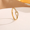 304 Stainless Steel Micro Pave Clear Cubic Zirconia Finger Rings FS-WG74BF6-05-1