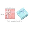 8Pcs 4 Colors Valentines Day Presents Packages Cardboard Ring Boxes CBOX-FS0001-07-4