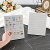 50-Slot Velvet with Sponge L Shaped Stud Earring Display Stands EDIS-WH0011-08A-3