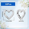 32Pcs Zinc Alloy Spring Gate Rings FIND-SC0012-71-2