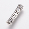 Brass Micro Pave Cubic Zirconia Tube Beads ZIRC-E143-22P-2