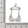 Brass Micro Pave Cubic Zirconia Charms KK-P336-03B-P-3