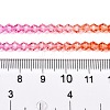 Gradient Color Baking Paint Glass Bead Strands DGLA-A039-T6mm-A04-5