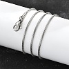 Non-Tarnish 304 Stainless Steel Snake Chain Necklaces NJEW-E122-32B-2