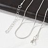 Brass Round Snake Chain Necklaces X-MAK-T006-11B-S-2