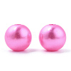 Spray Painted ABS Plastic Imitation Pearl Beads OACR-T015-05B-15-2