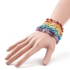 7Pcs Natural & Synthetic Mixed Gemstone Chips & Resin Evil Eye Beaded Stretch Bracelets Set BJEW-JB08814-3