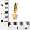 Star 304 Stainless Steel Rhinestone Pendants Decoration STAS-R159-57G-4
