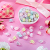 100Pcs 5 Colors Transparent Acrylic Beads TACR-TA0001-73-5