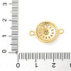 Brass Micro Pave Cubic Zirconia Connector Charms KK-U053-19G-3