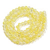 Transparent Crackle Baking Painted Glass Beads Strands DGLA-T003-01C-15-2