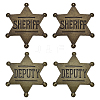 4Pcs 2 Colors Tibetan Style Alloy Brooches JEWB-FG0001-24-1