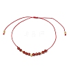 Natural Round Red Jasper Beads Braided Bead Bracelets for Women BJEW-JB11655-06-2
