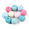 Rubberized Style Imitated Silicone Acrylic Beads MACR-T048-01A-13-1