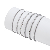 6Pcs 6 Styles 304 Stainless Steel Chain Bracelets BJEW-GA0001-18-6