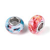 Printed Acrylic European Beads GPDL-N006-01A-02-3