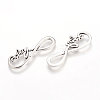 Tibetan Style Alloy Infinity with Hope Links connectors TIBE-S230-AS-LF-1