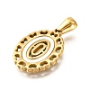 Golden 304 Stainless Steel Pendants STAS-K300-02G-O-2