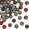 Olycraft 2 Strands Natural African Bloodstone Beads Strands G-OC0002-42-1