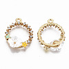 Alloy Enamel Pendants ENAM-S126-003B-RS-2