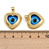 Eye Theme Brass Glass Pendants KK-L244-03G-01-3