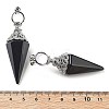 Natural Obsidian Faceted Cone Big Pendants G-P552-04P-08-3