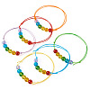 6Pcs Glass Beads Bracelets BJEW-TAC0038-3