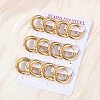 202 Stainless Steel Huggie Hoop Earrings EJEW-O087-08B-G-3