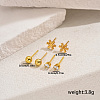 3 Pairs Snowflake 201 Stainless Steel Stud Earring Sets FG5977-3-2