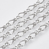 304 Stainless Steel Figaro Chains STAS-R100-18-4