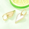 Valentine's Day Heart Brass Micro Pave Clear Cubic Zirconia Hoop Earrings EJEW-Z164-10G-03-2