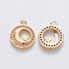 Brass Micro Pave Cubic Zirconia Charms X-KK-T049-039G-NF-2