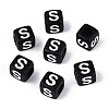 Initial Acrylic Horizontal Hole Beads OACR-ZX006-35S-1